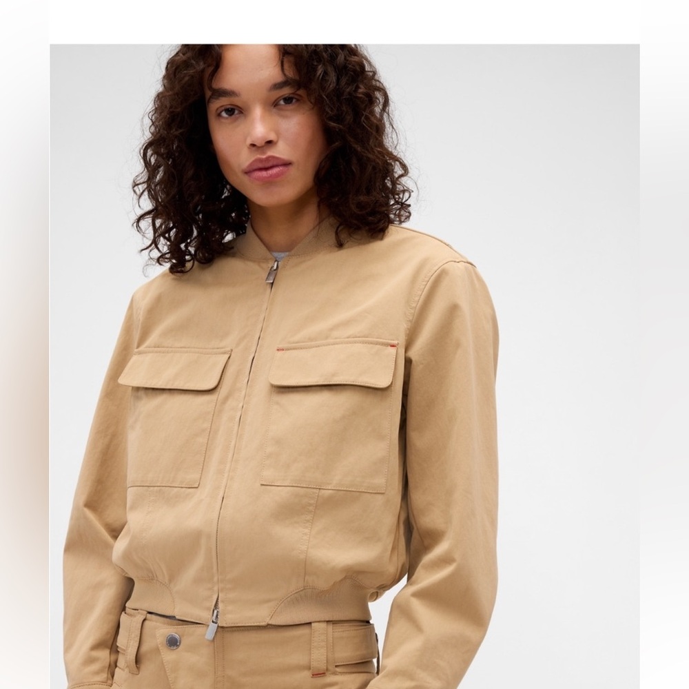 GAP x Victoria Beckham - Women's Tan Bomber Jacket - Size M